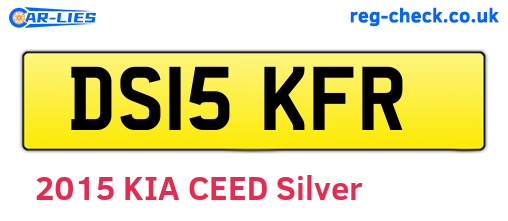 DS15KFR are the vehicle registration plates.