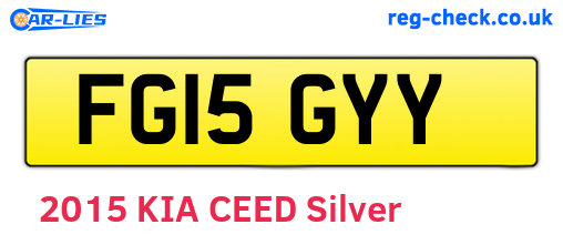 FG15GYY are the vehicle registration plates.