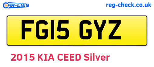 FG15GYZ are the vehicle registration plates.