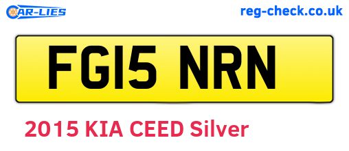 FG15NRN are the vehicle registration plates.