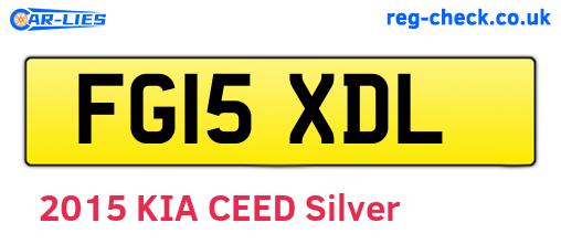 FG15XDL are the vehicle registration plates.
