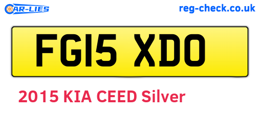 FG15XDO are the vehicle registration plates.