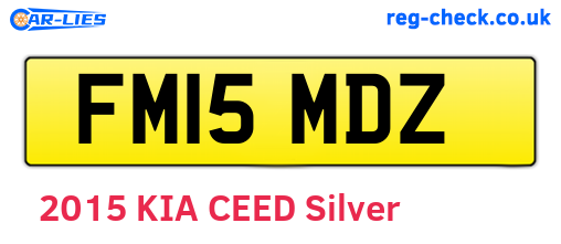 FM15MDZ are the vehicle registration plates.