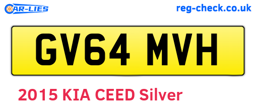 GV64MVH are the vehicle registration plates.