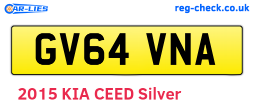 GV64VNA are the vehicle registration plates.