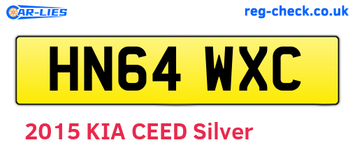HN64WXC are the vehicle registration plates.