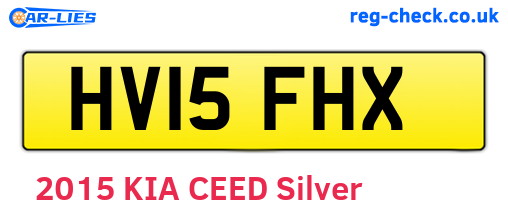 HV15FHX are the vehicle registration plates.