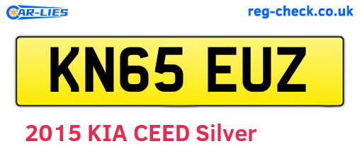 KN65EUZ are the vehicle registration plates.