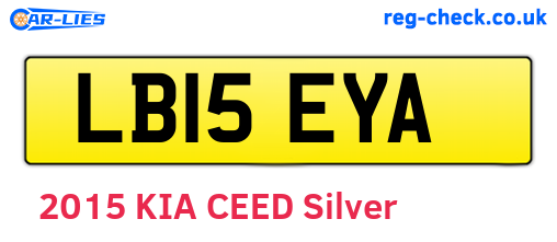 LB15EYA are the vehicle registration plates.