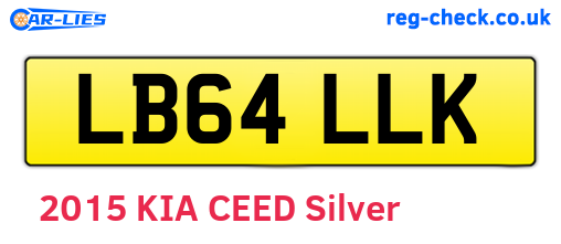 LB64LLK are the vehicle registration plates.