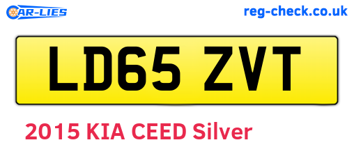 LD65ZVT are the vehicle registration plates.