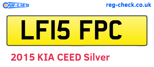 LF15FPC are the vehicle registration plates.