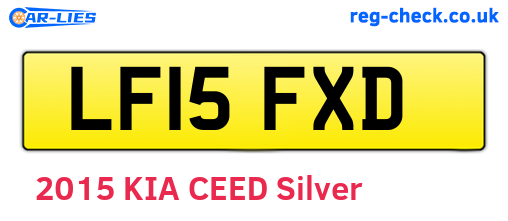 LF15FXD are the vehicle registration plates.