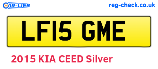 LF15GME are the vehicle registration plates.