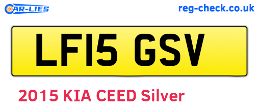 LF15GSV are the vehicle registration plates.