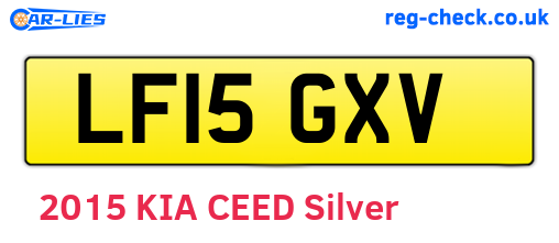 LF15GXV are the vehicle registration plates.