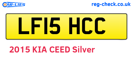 LF15HCC are the vehicle registration plates.