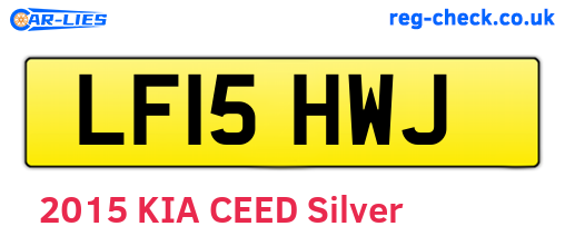 LF15HWJ are the vehicle registration plates.