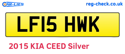 LF15HWK are the vehicle registration plates.