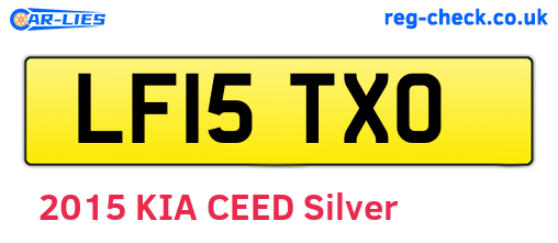 LF15TXO are the vehicle registration plates.