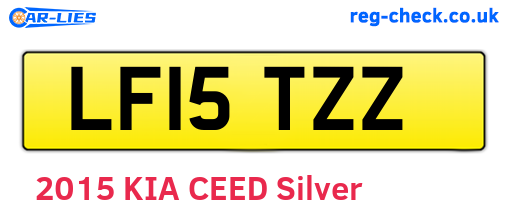 LF15TZZ are the vehicle registration plates.