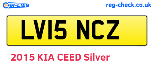 LV15NCZ are the vehicle registration plates.