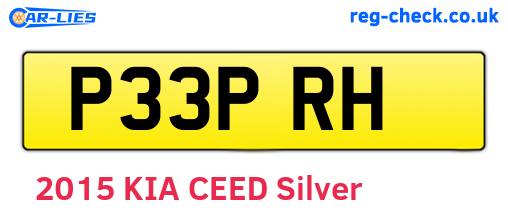 P33PRH are the vehicle registration plates.