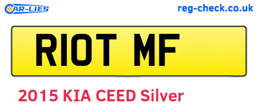 R10TMF are the vehicle registration plates.