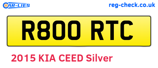 R800RTC are the vehicle registration plates.