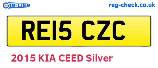 RE15CZC are the vehicle registration plates.