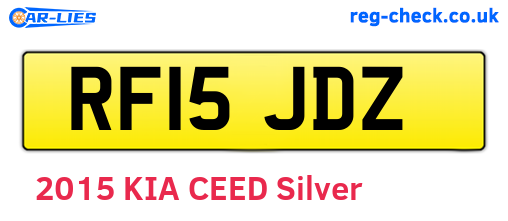 RF15JDZ are the vehicle registration plates.
