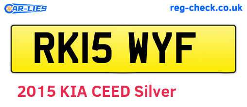 RK15WYF are the vehicle registration plates.