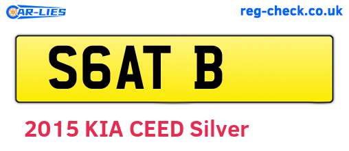 S6ATB are the vehicle registration plates.
