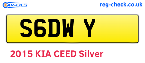S6DWY are the vehicle registration plates.