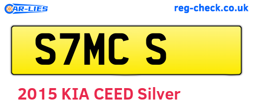 S7MCS are the vehicle registration plates.