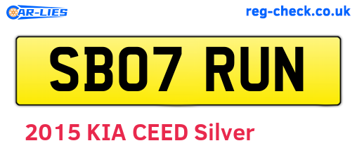 SB07RUN are the vehicle registration plates.