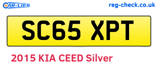 SC65XPT are the vehicle registration plates.