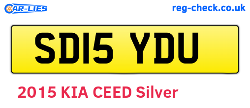 SD15YDU are the vehicle registration plates.