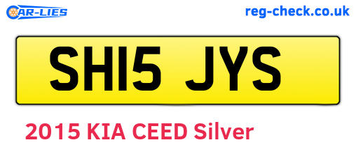 SH15JYS are the vehicle registration plates.
