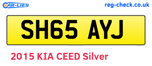 SH65AYJ are the vehicle registration plates.