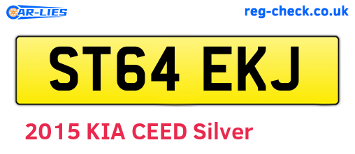 ST64EKJ are the vehicle registration plates.