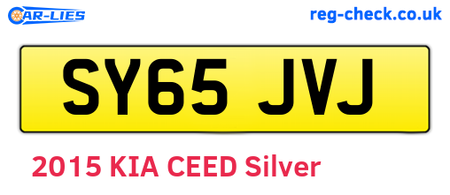 SY65JVJ are the vehicle registration plates.