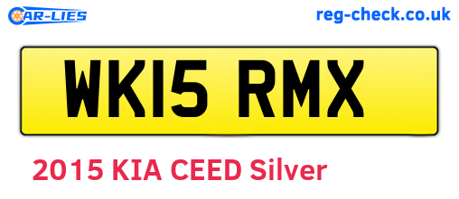 WK15RMX are the vehicle registration plates.