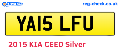 YA15LFU are the vehicle registration plates.