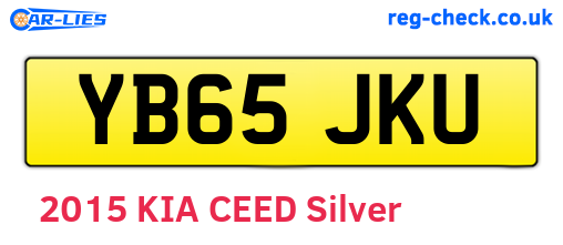 YB65JKU are the vehicle registration plates.