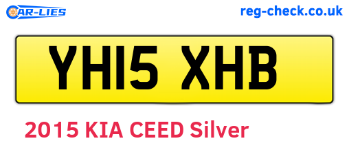 YH15XHB are the vehicle registration plates.