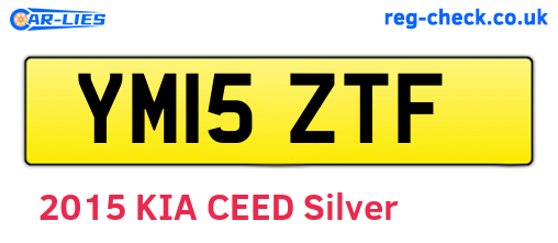 YM15ZTF are the vehicle registration plates.