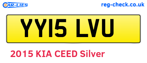 YY15LVU are the vehicle registration plates.