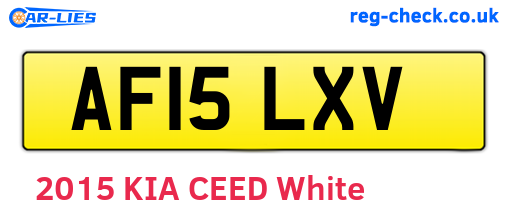 AF15LXV are the vehicle registration plates.