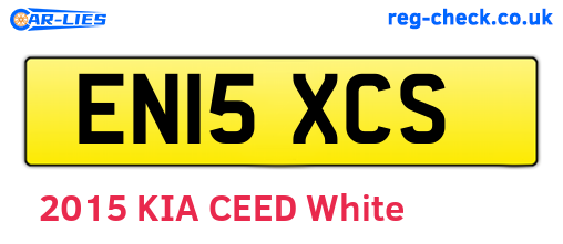 EN15XCS are the vehicle registration plates.